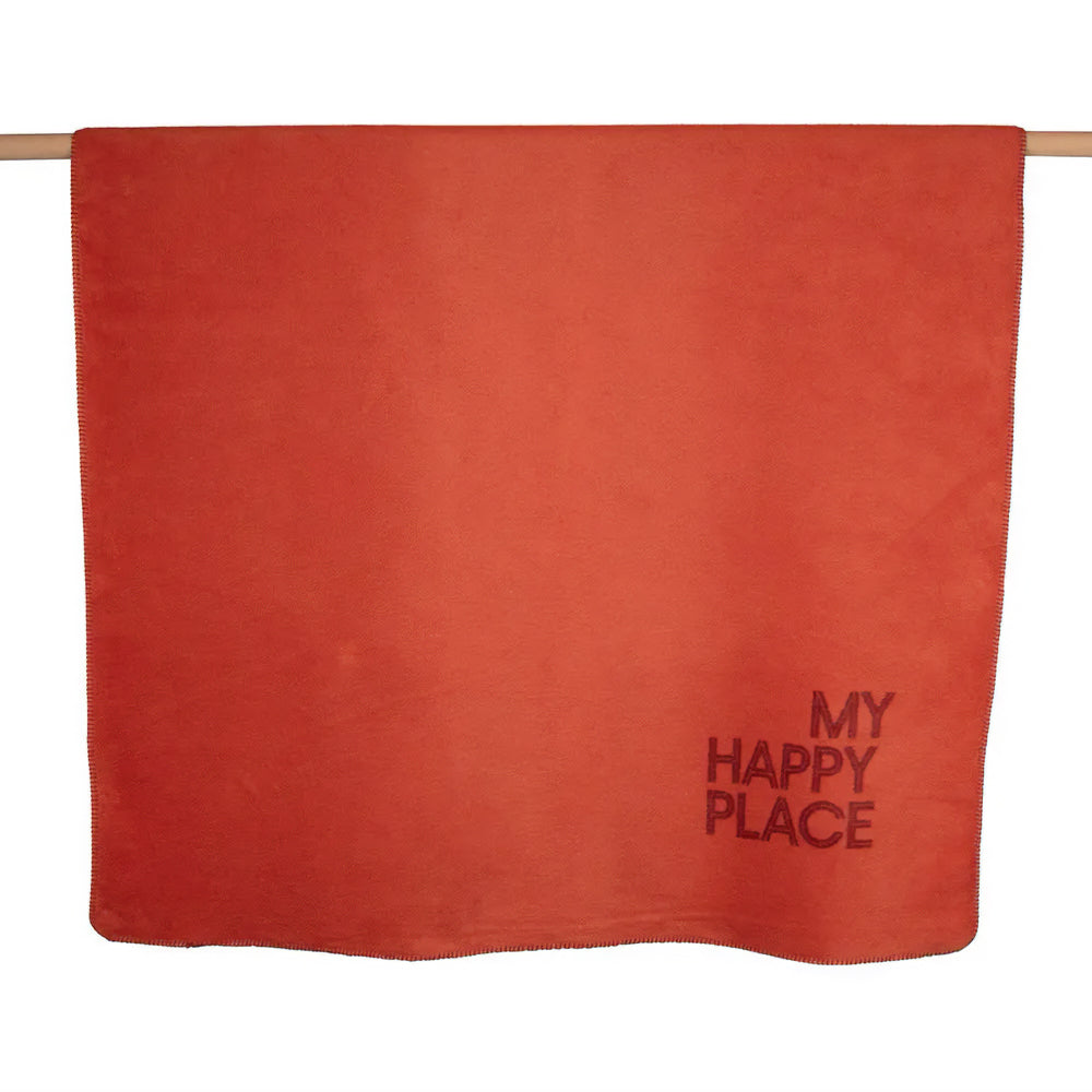 Coperta in Velluto di Cotone Tinta Unita - My Happy Place