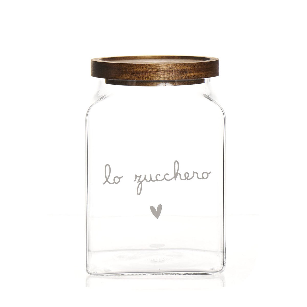 Barattolo in Vetro Borosilicato Serigrafato - Lo Zucchero Cuore