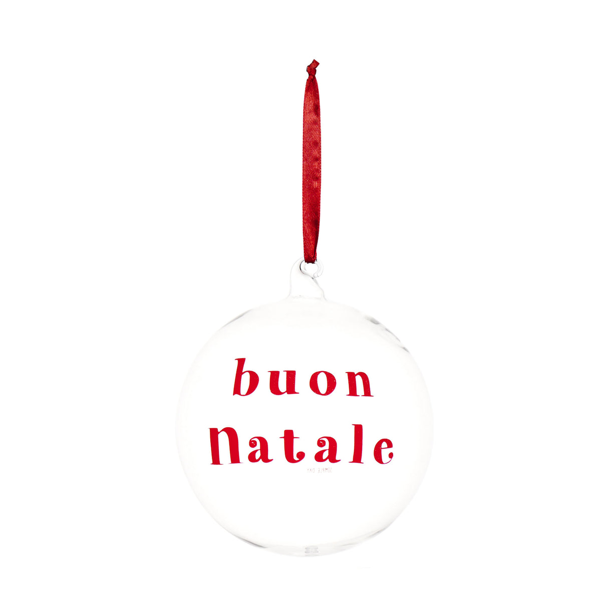 Pallina Natalizia in Vetro Borosilicato Serigrafato - Buon Natale