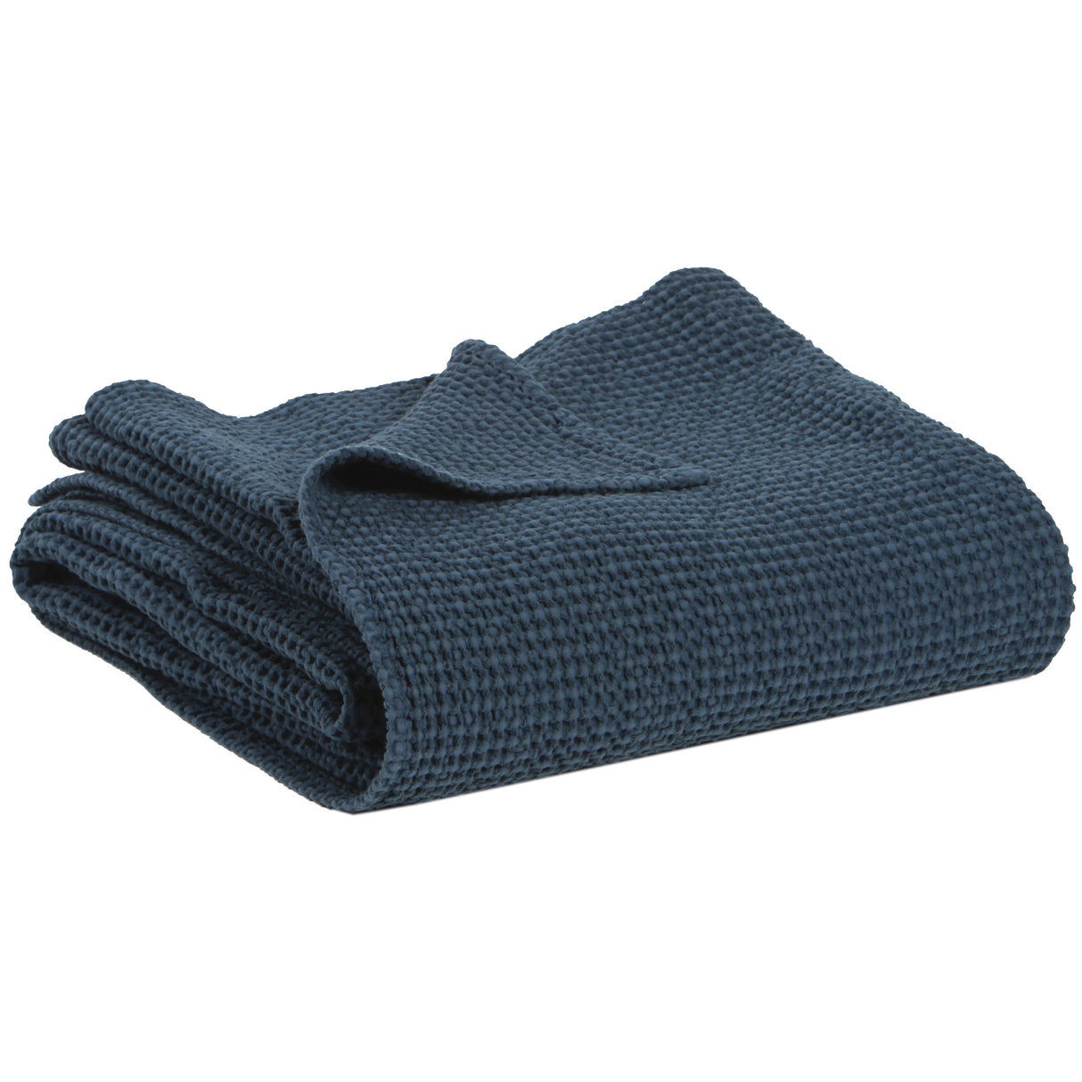 Copriletto a Nido D'Ape StoneWashed in Cotone Riciclato Tinta Unita - Maia Recycle