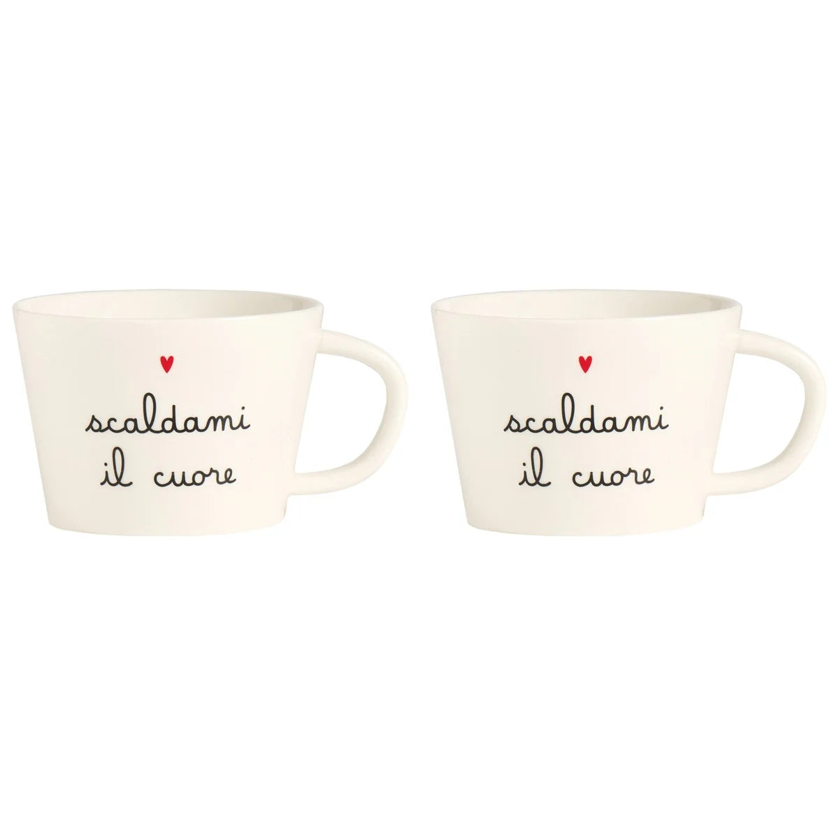 Set 2 Tazze Colazione in Grès - Scaldami il Cuore