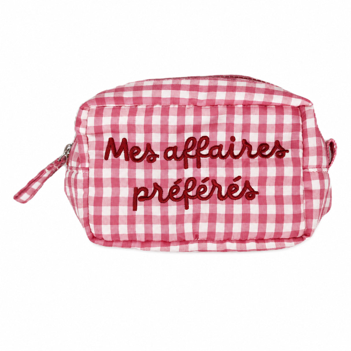 Pochette a Quadretti con Scritta Ricamata - Sophie