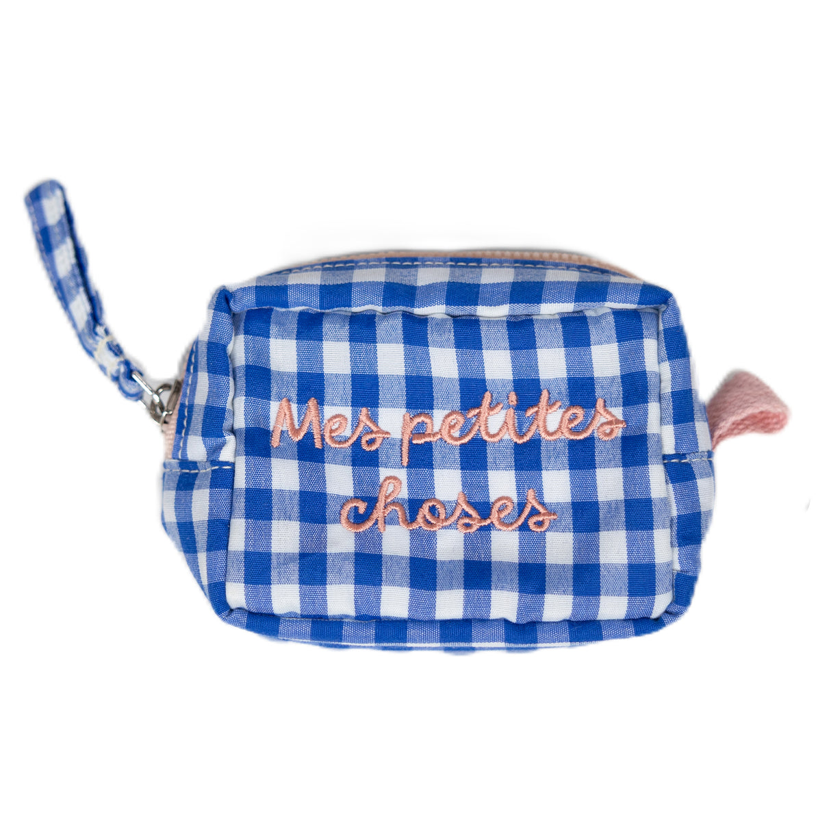 Pochette a Quadretti con Scritta Ricamata - Alice