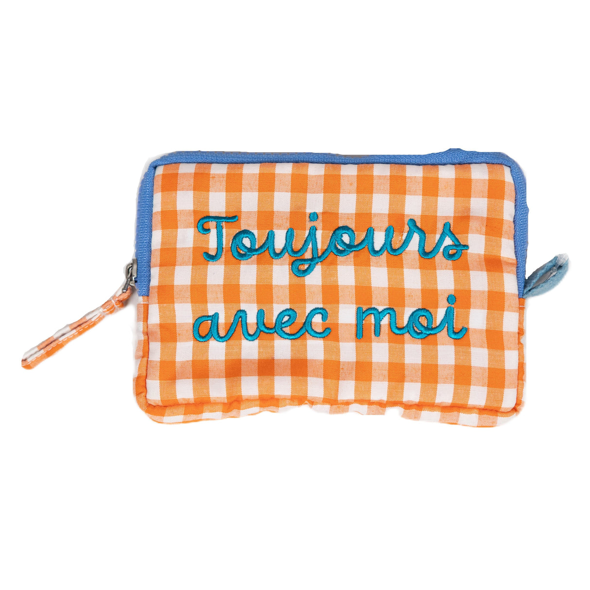 Pochette a Quadretti con Scritta Ricamata - Matilde