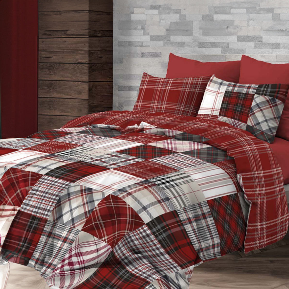 Parure Copripiumino in Flanella di Cotone Fantasia - Patagonia