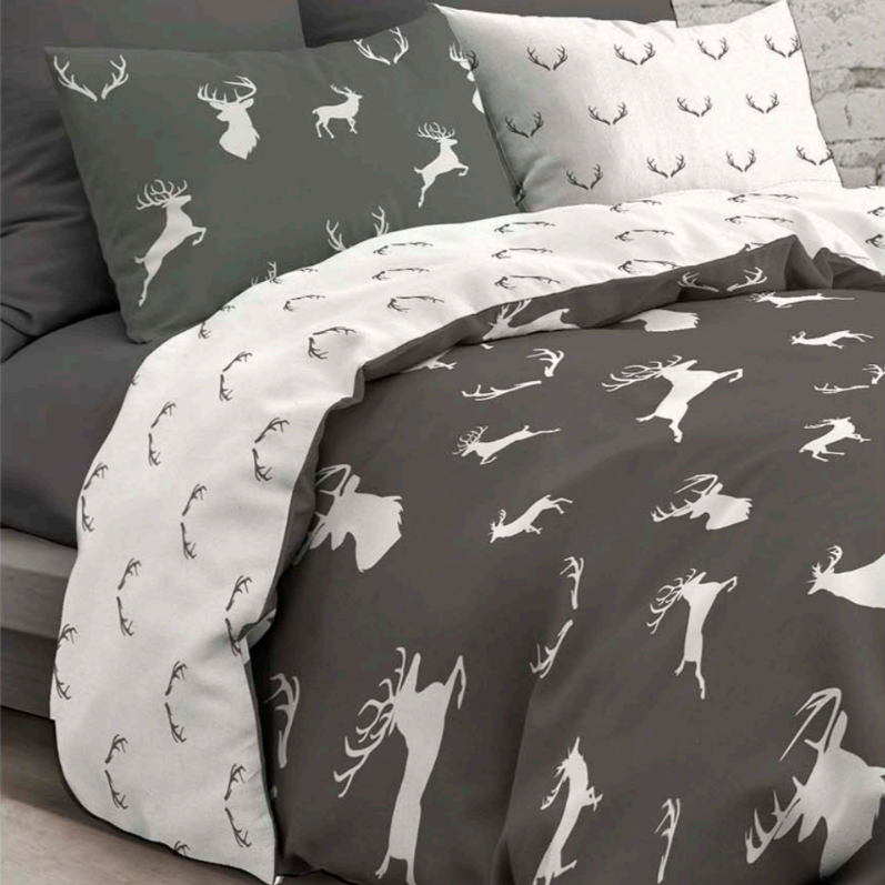 Parure Copripiumino in Flanella di Cotone Fantasia - John