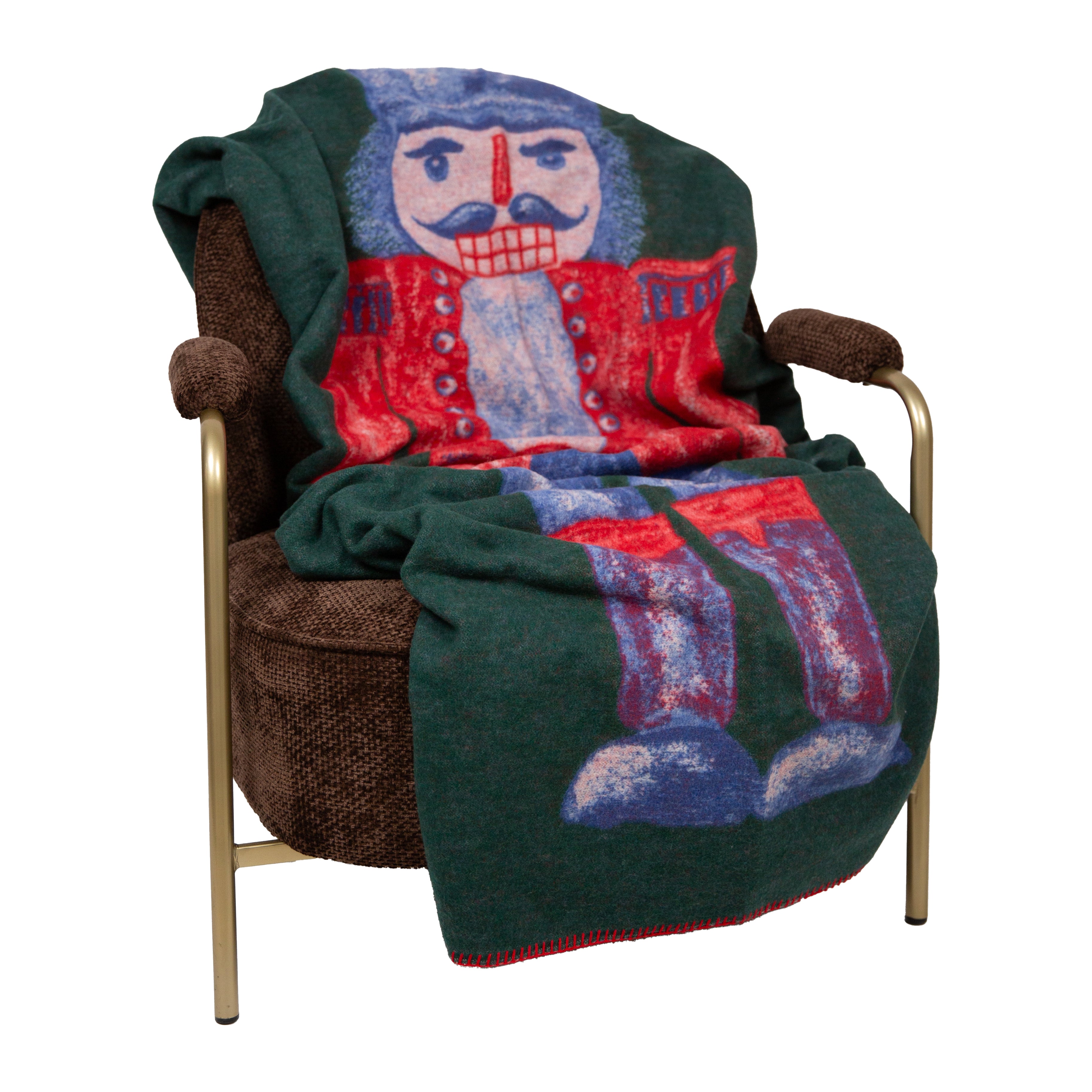 Plaid in Lana Cotta con Schiaccianoci - Nutcracker