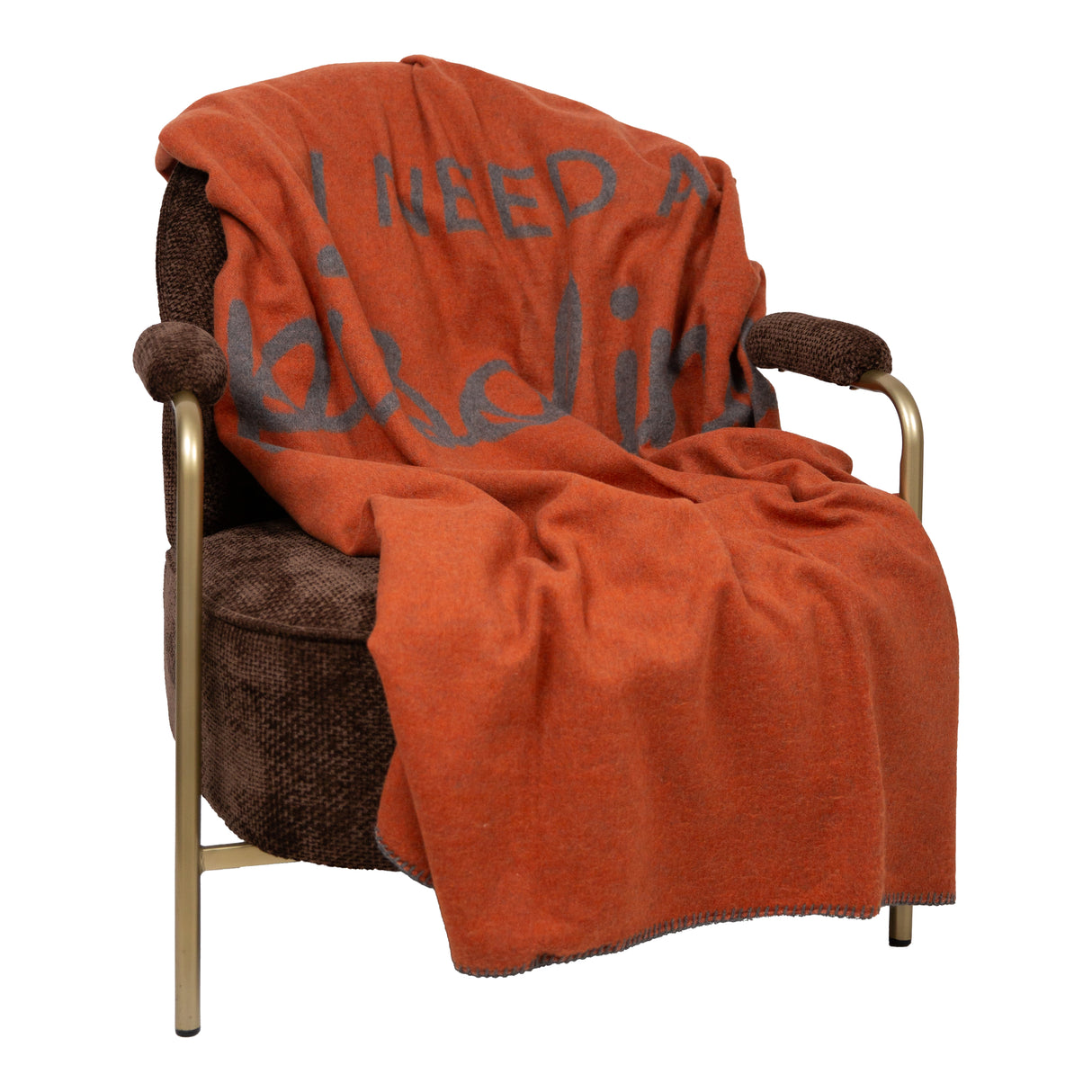 Plaid in Lana Cotta con Scritta - Pisolino