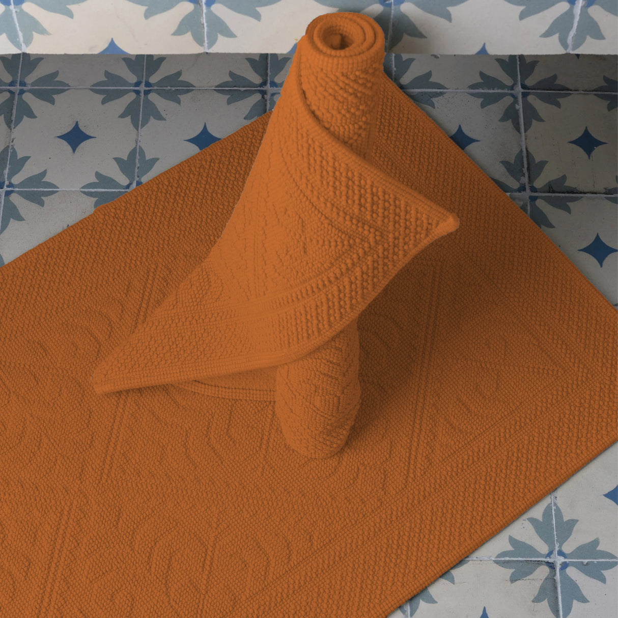 Tappeto in Puro Cotone con Motivo Jacquard - Enzo