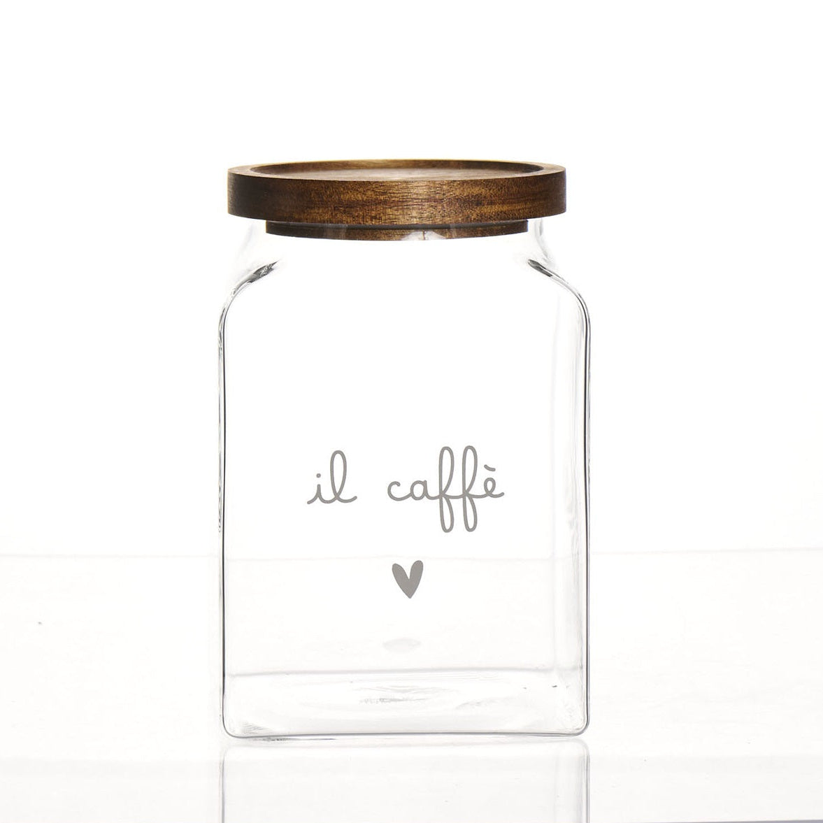 Barattolo in Vetro Borosilicato Serigrafato - Il Caffè Cuore
