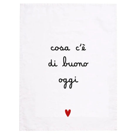 Canovaccio in Lino Stonewashed Stampa - Cosa c'è di Buono Oggi