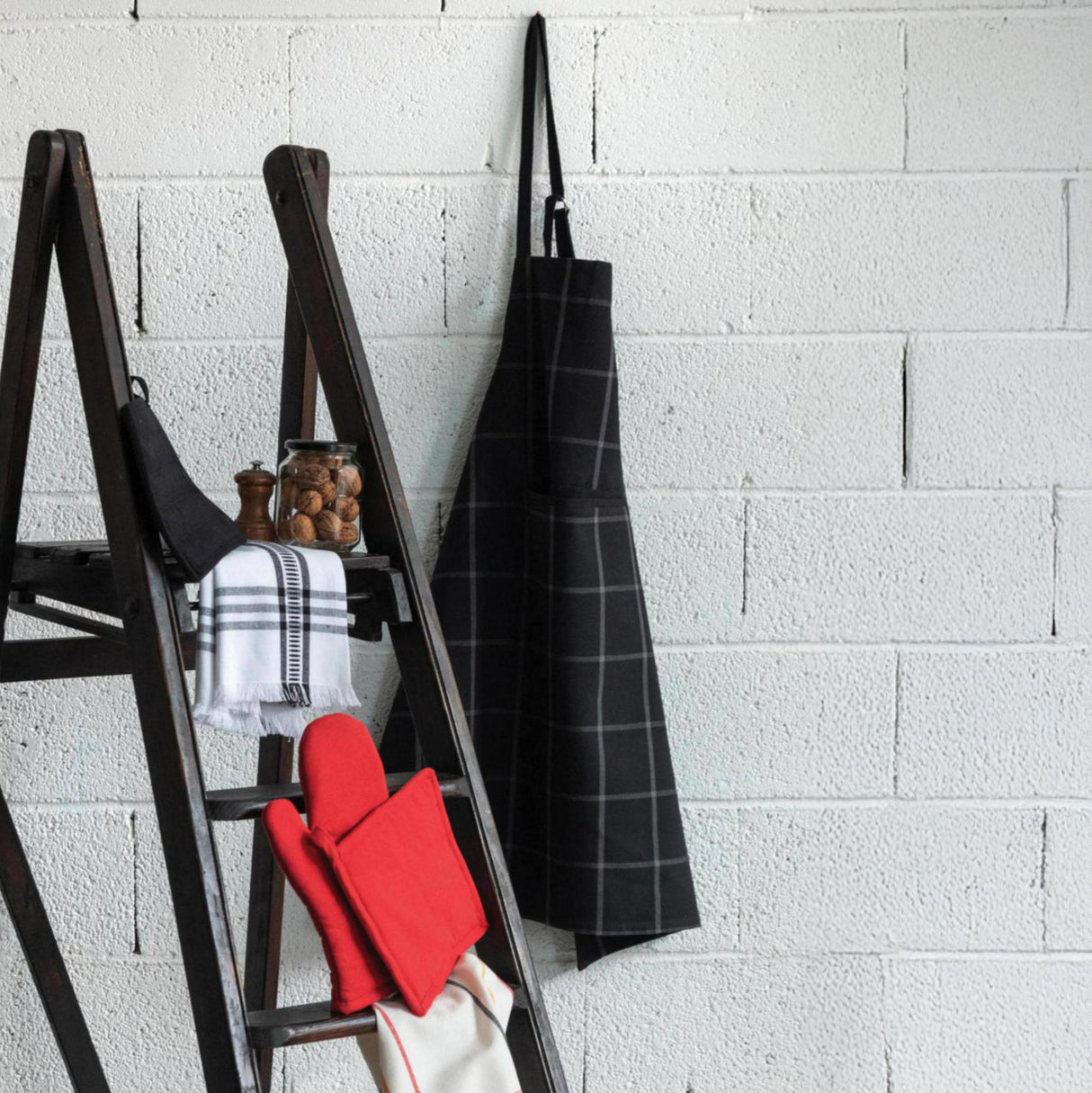 Grembiule in Cotone Riciclato Fantasia a Quadri - Doha