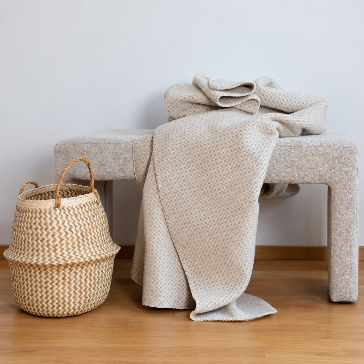 Coperta in Velluto di Cotone Fantasia - Mini Checks