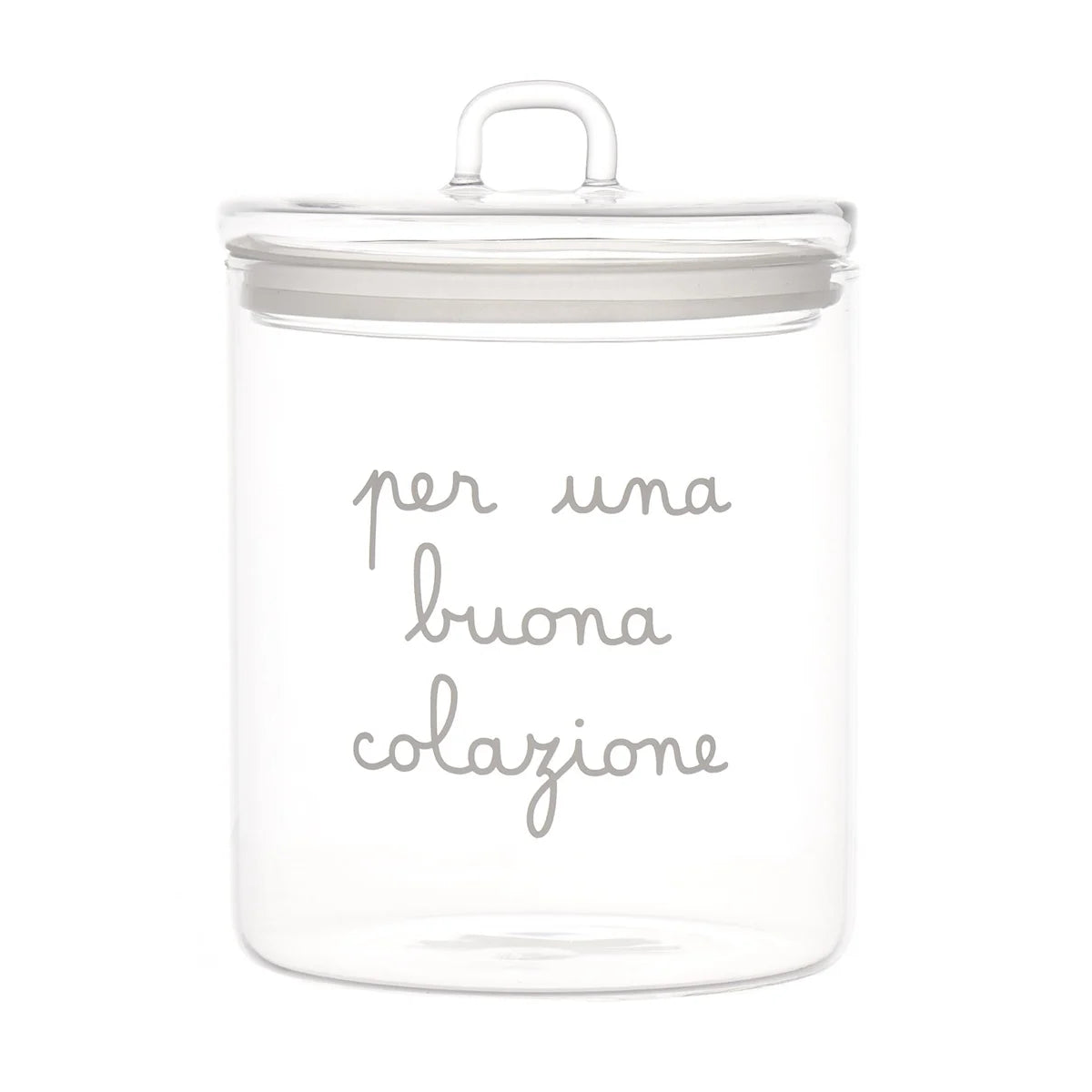 Barattolo in Vetro Borosilicato Serigrafato - Per una Buona Colazione