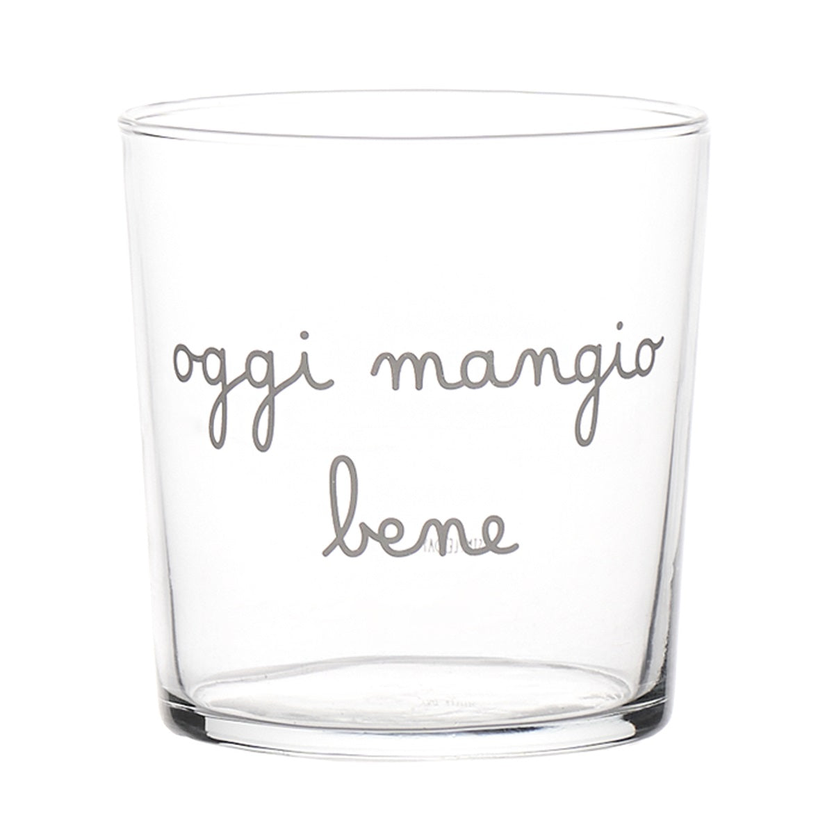 Set 6 Bicchieri in Vetro Temperato Serigrafati - Oggi Mangio Bene