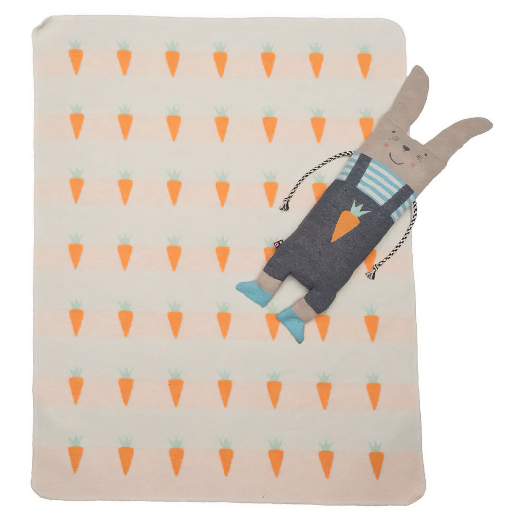 Coperta Estiva in Cotone con Peluche Porta Coperta - Bunny