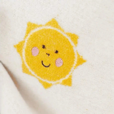 Coperta in Caldo Cotone con Ricamo - Soli