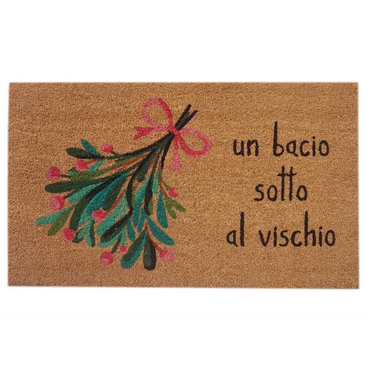 Zerbino in Fibra di Cocco Naturale e Gomma - Un Bacio Sotto al Vischio