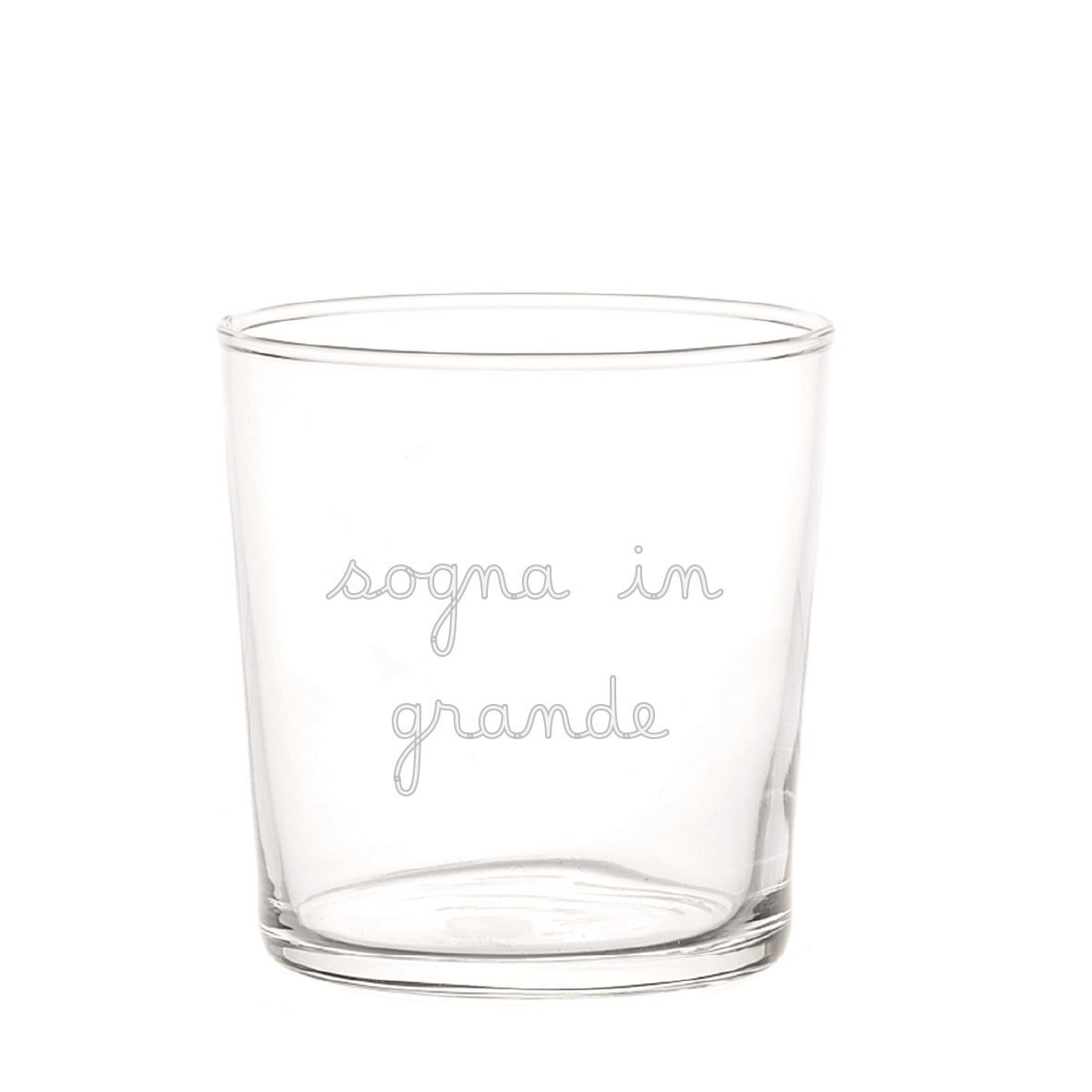 Set 6 Bicchieri in Vetro Temperato Serigrafati - Sogna in Grande