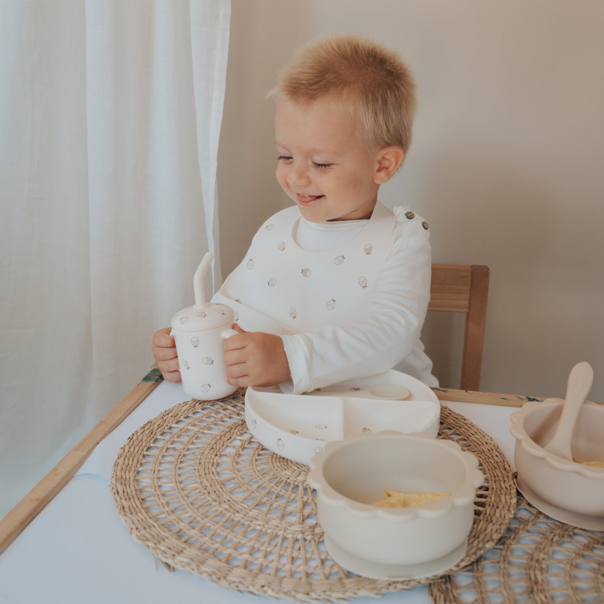 Set da Pranzo da Bambino in Silicone LFGB - Fishes