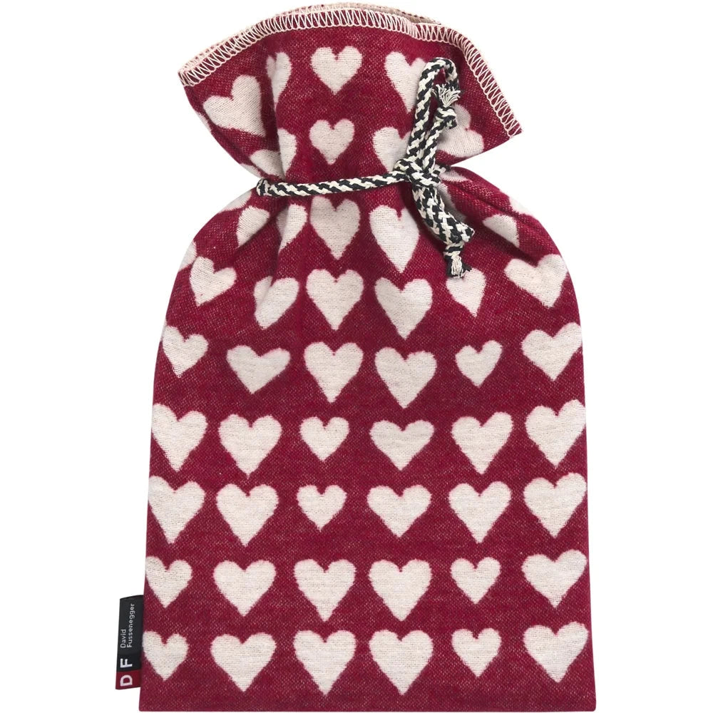 Borsa dell'acqua calda in Pile di Cotone fantasia - Hearts