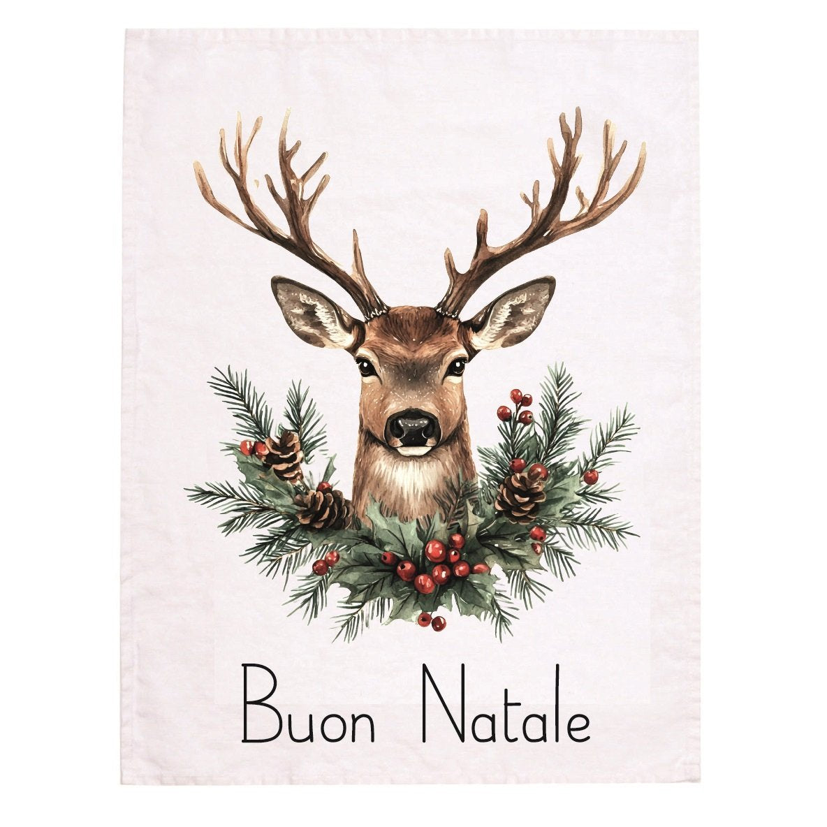 Canovaccio in Lino Stonewashed - Buon Natale