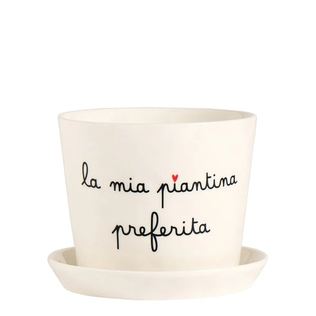 Vaso Portafiori in Grès Serigrafato - La mia Piantina Preferita