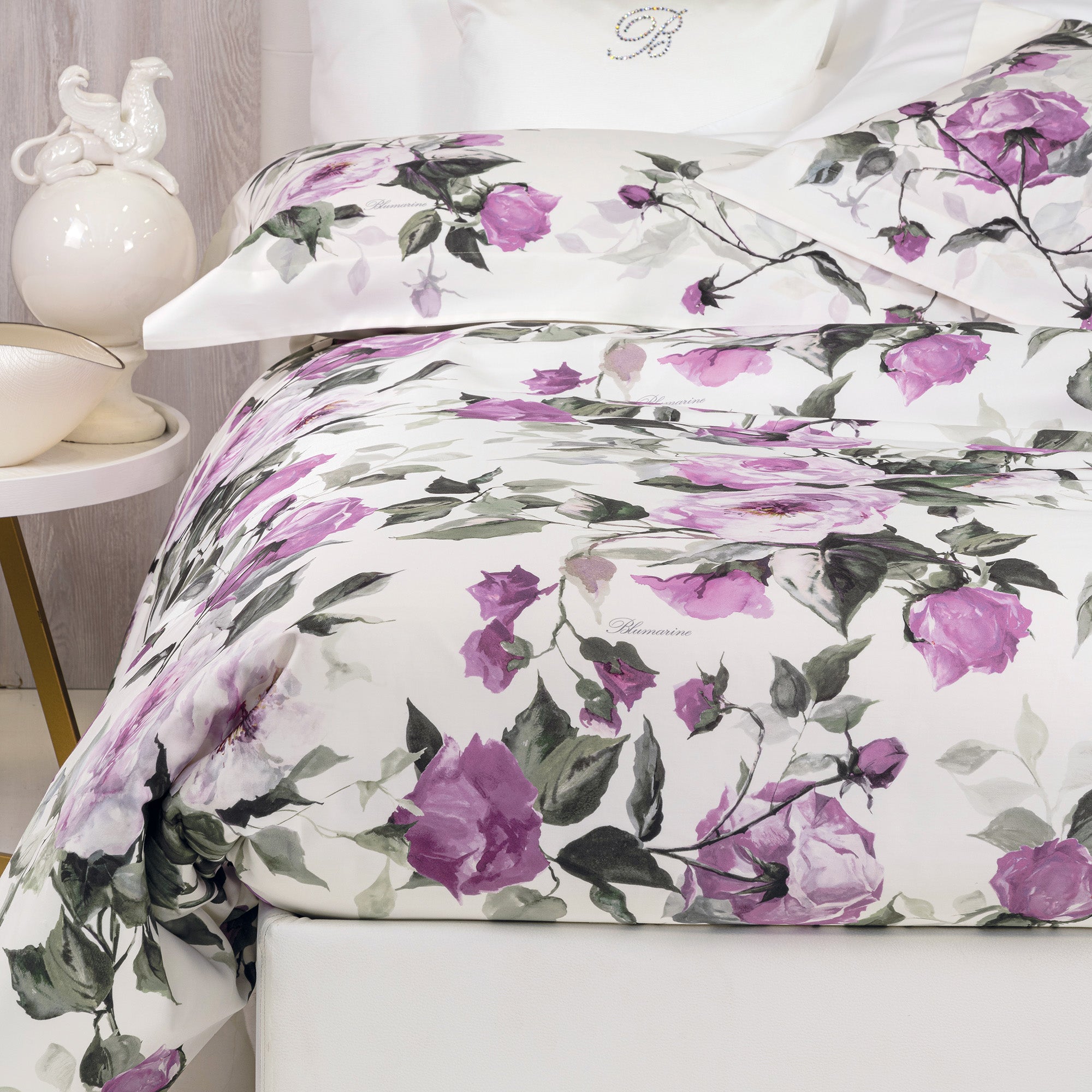 Parure Copripiumino in Raso di Cotone Stampato - Adele