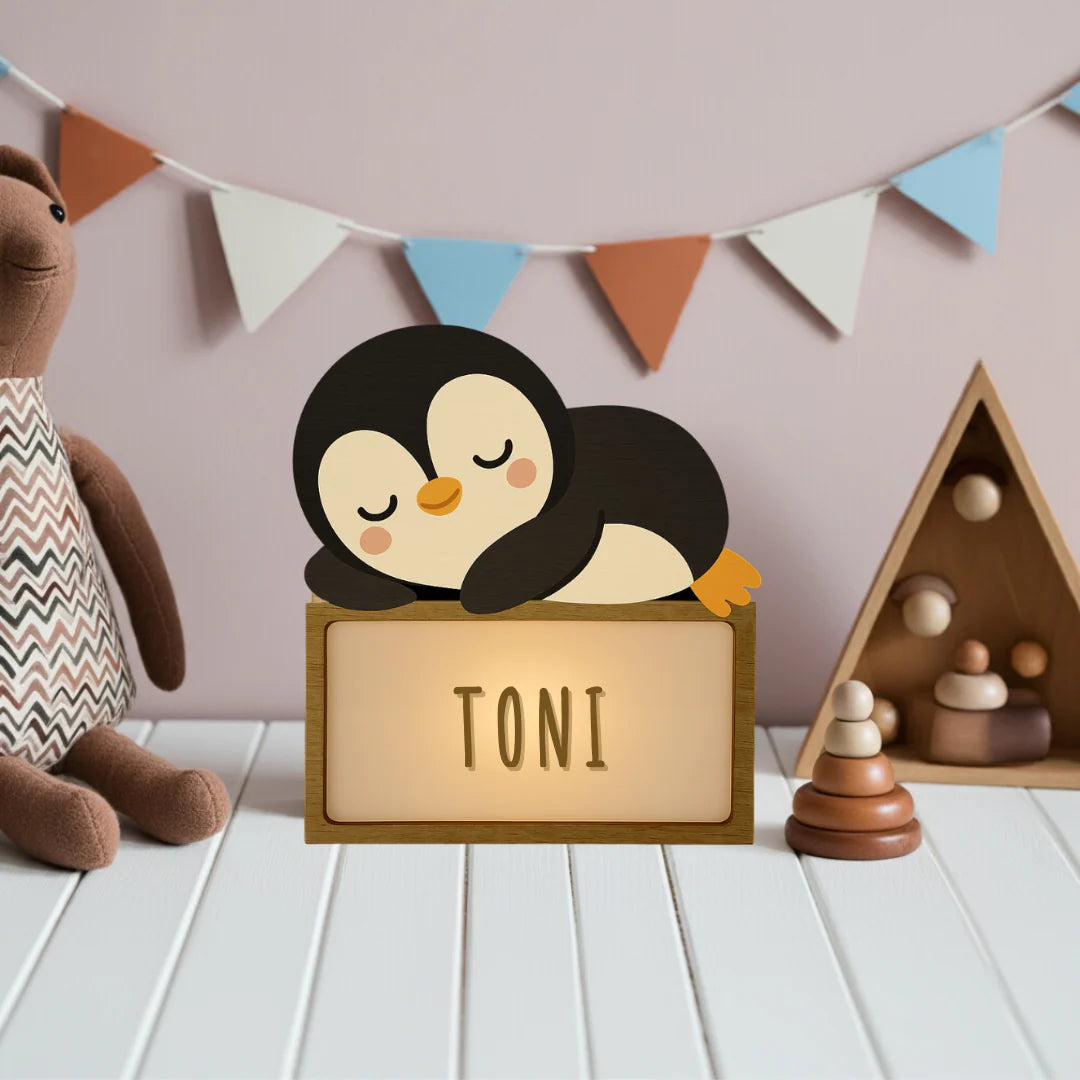Lampada da Tavolo Personalizzabile - Pinguino