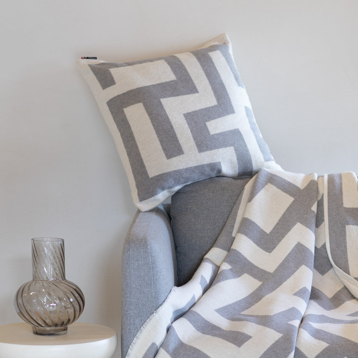 Copricuscino in cotone Fantasia Geometrica - Maze