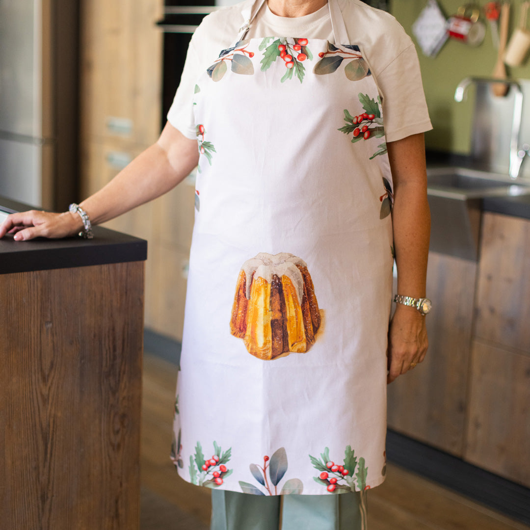 Grembiule Natalizio in Puro Cotone - Tavola Italiana