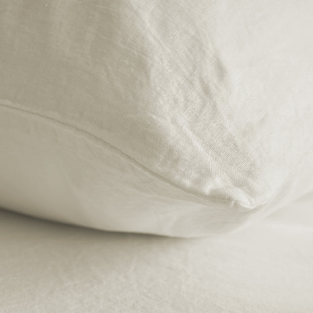 Completo Lenzuola Cotone e Lino StoneWashed No Stiro - Loira