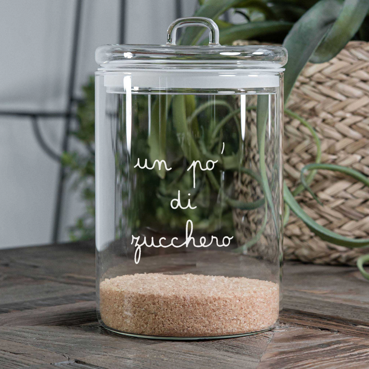 Barattolo in Vetro Borosilicato Serigrafato - Un po' di Zucchero