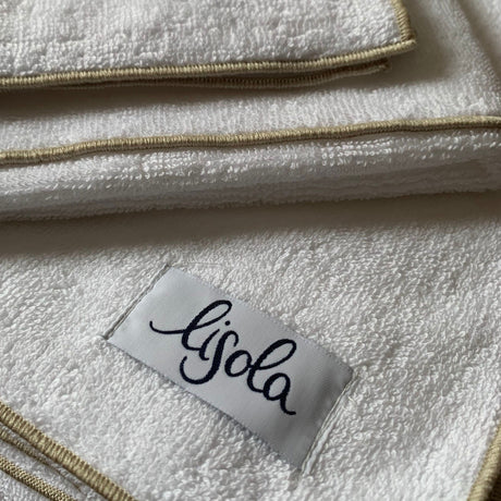 Coppia di Asciugamani in Spugna di Cotone con finiture Overlock - Reunus