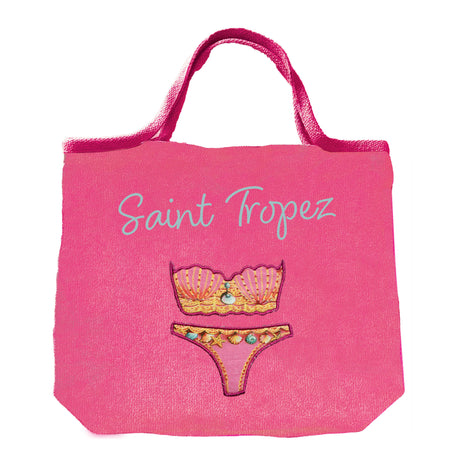 Borsa Mare o Trousse in Puro Cotone Ricamata - Ladie