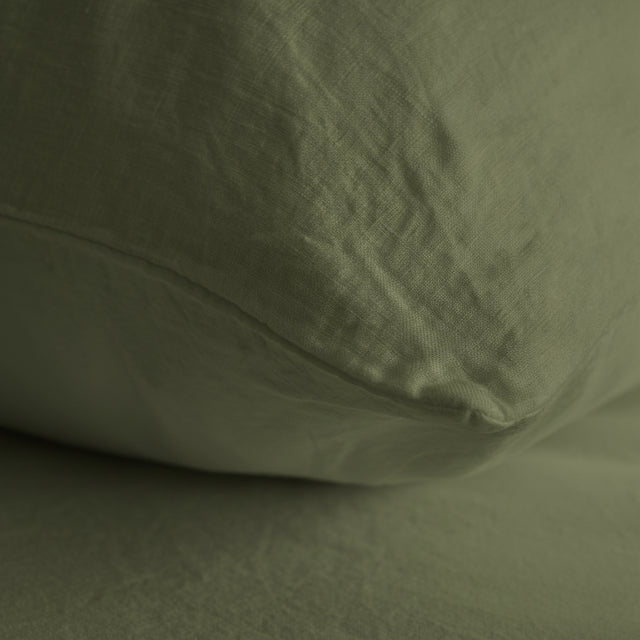 Completo Lenzuola Cotone e Lino StoneWashed No Stiro - Loira