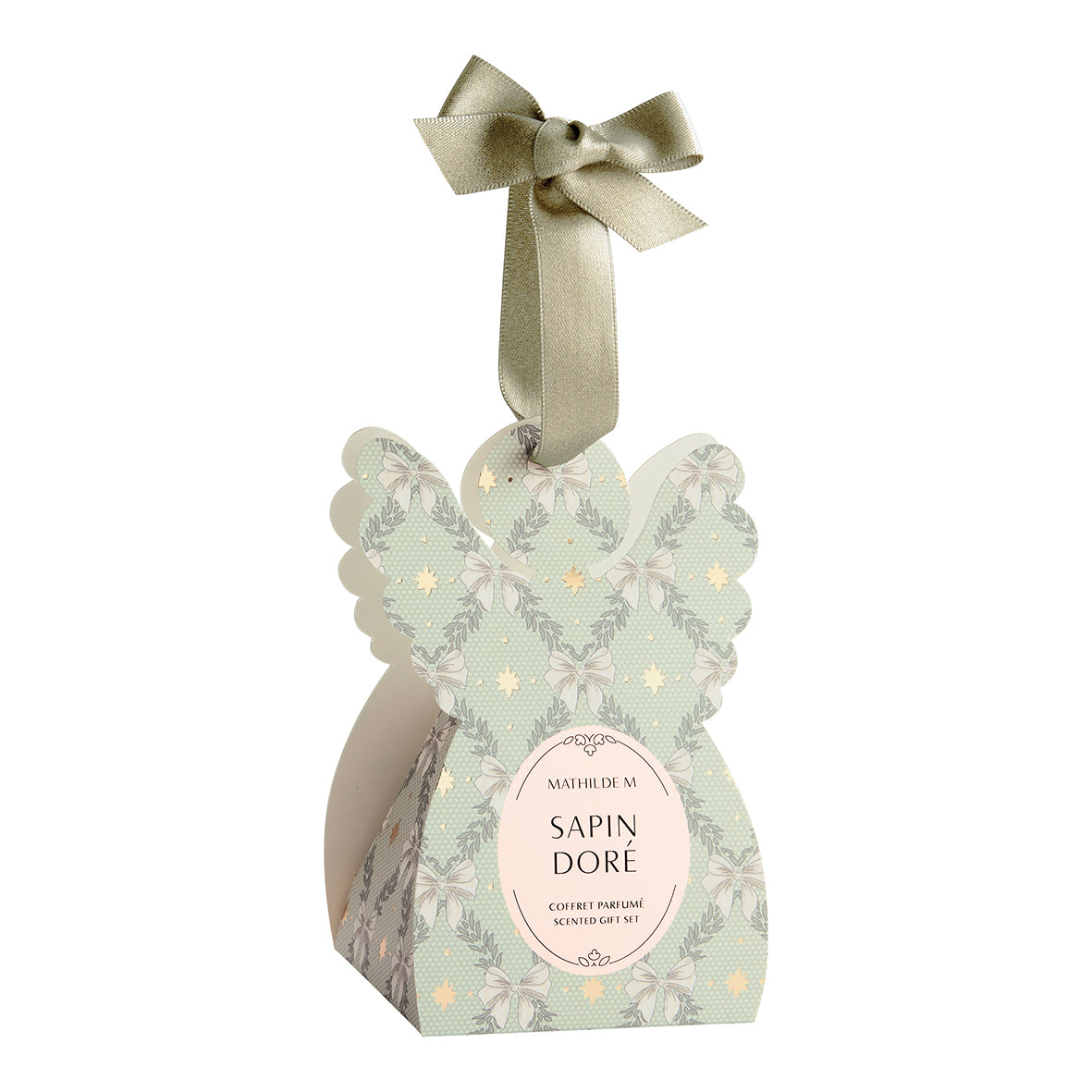 Cofanetto Regalo Gesso Forma Angelo Fragranza Sapin Doré - Rubans de Fête