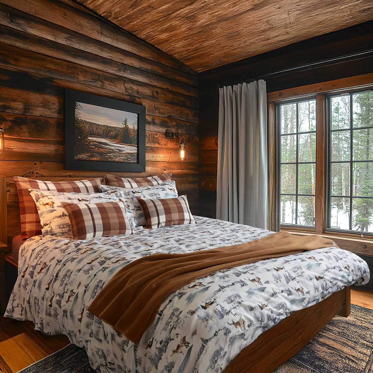 Parure Copripiumino in Percalle di Cotone Fantasia - Chamonix