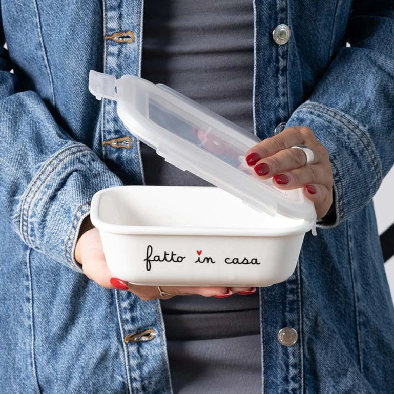 Contenitore in Grès Serigrafata - Fatto in Casa