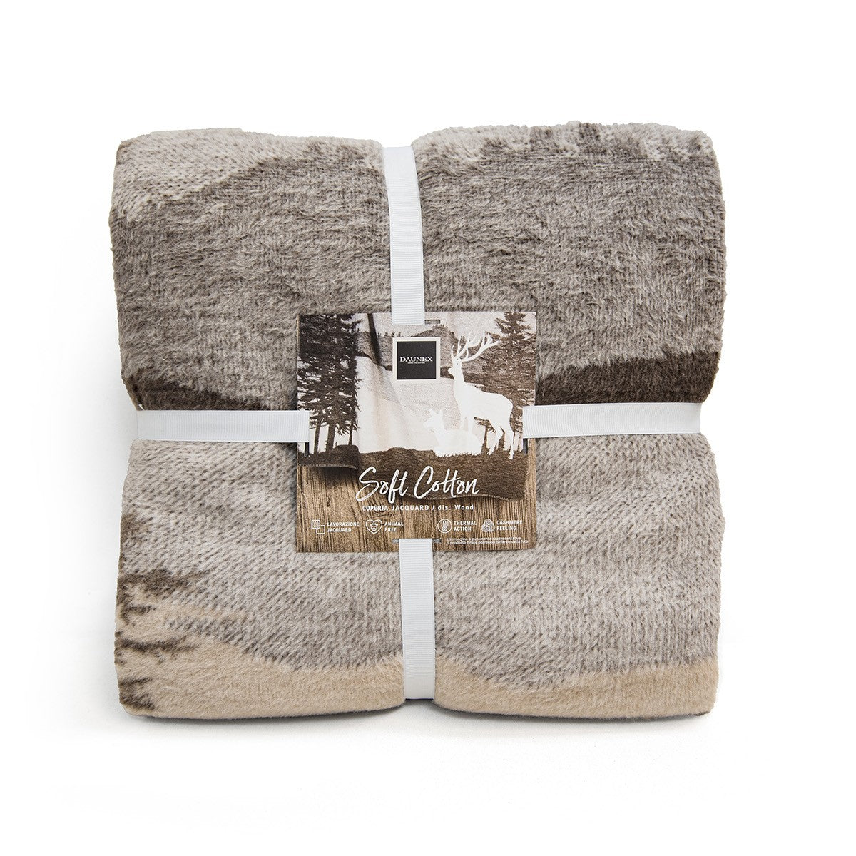 Coperta in Cotone Fantasia - Wood