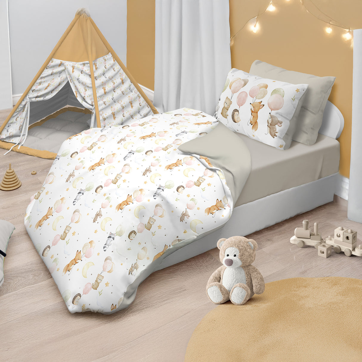 Parure Copripiumino in Puro Cotone con Fantasia - Balls