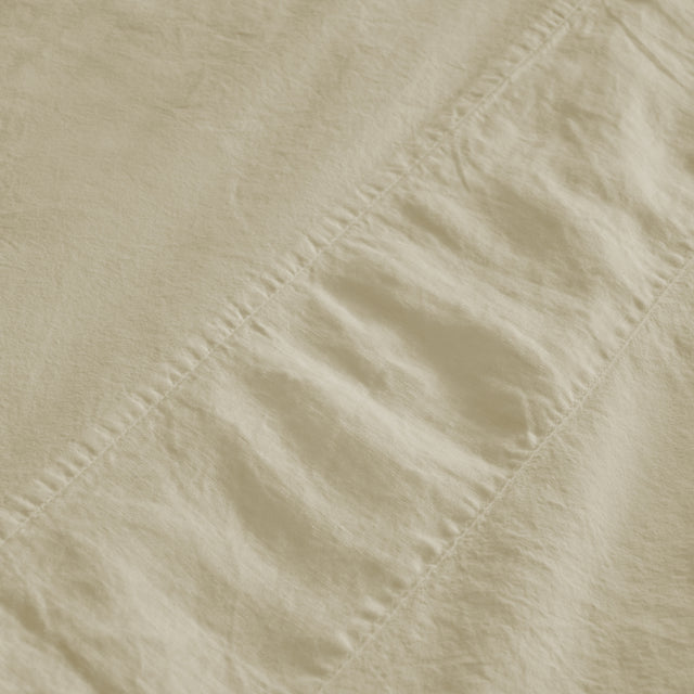 Completo Lenzuola Cotone e Lino StoneWashed No Stiro - Loira