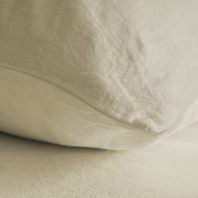 Completo Lenzuola Cotone e Lino StoneWashed No Stiro - Loira