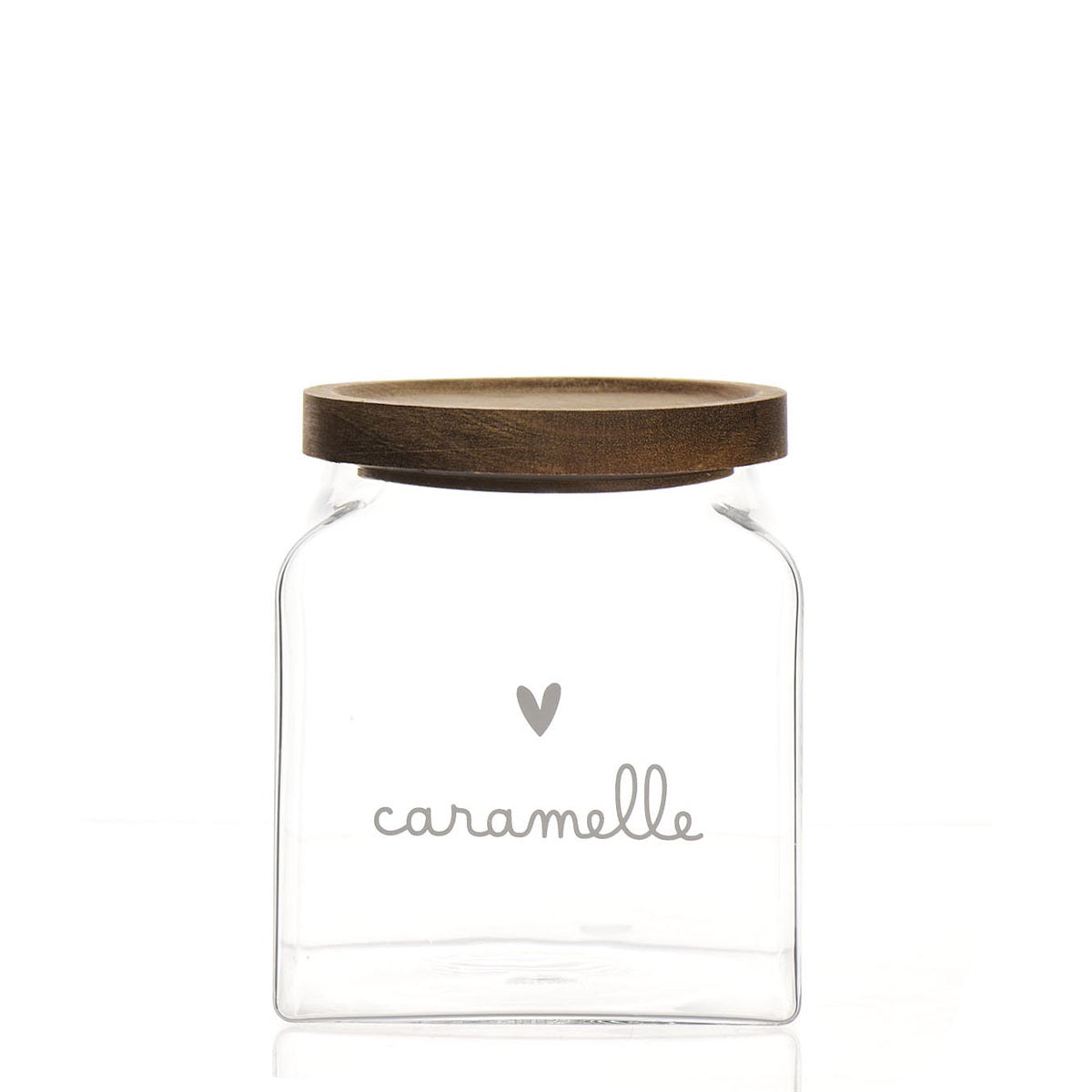 Barattolo in Vetro Borosilicato Serigrafato - Caramelle Cuore