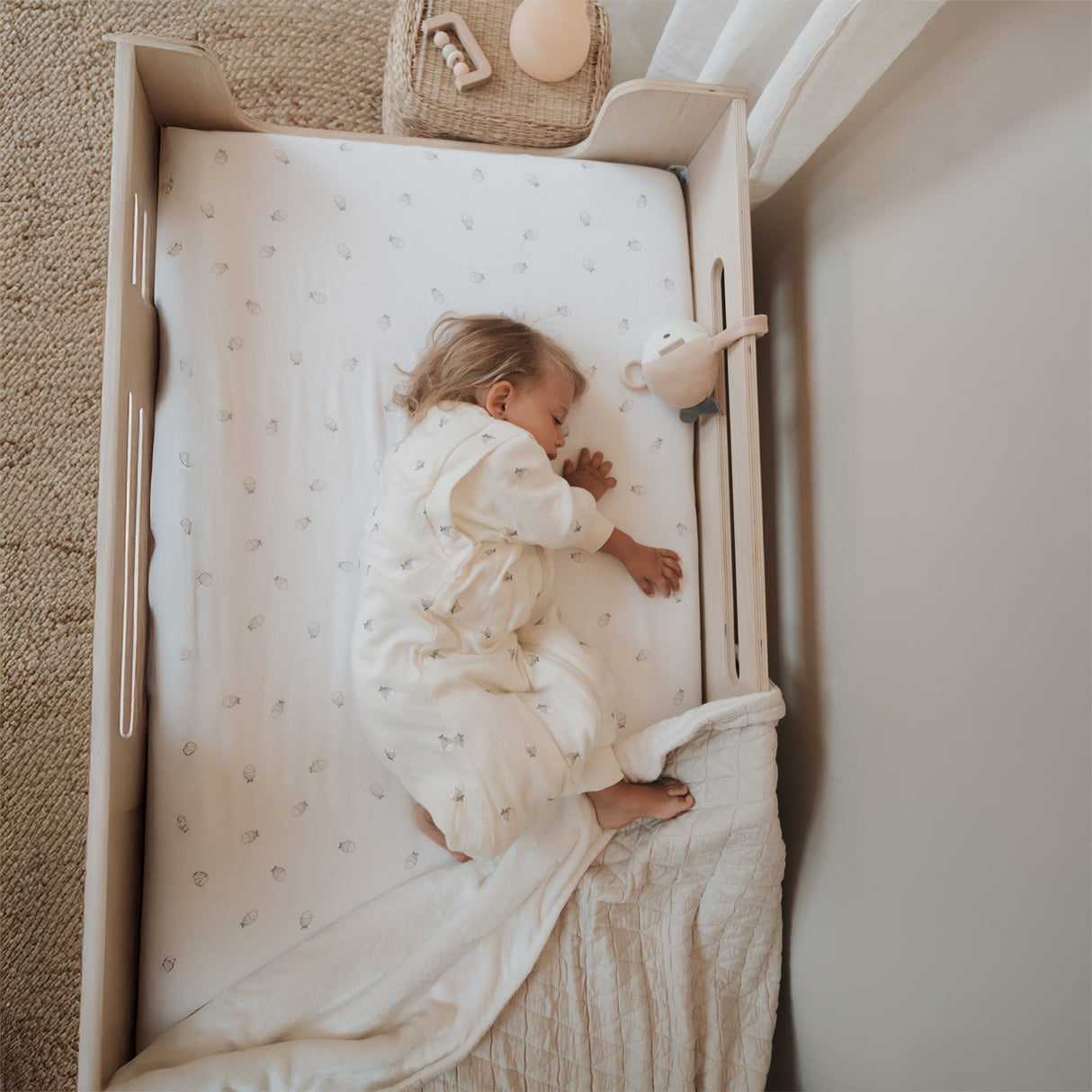 Lenzuolo da Sotto Bambù Organico Fantasia - Fishes