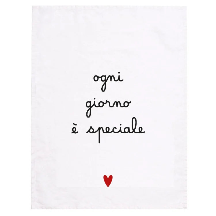 Canovaccio in Lino Stonewashed Stampa - Ogni Giorno è Speciale