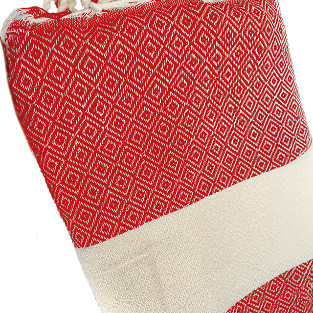 Telo Mare in Fouta di Puro Cotone Geometrico - Corfù