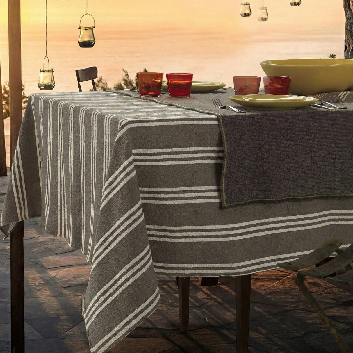 Tovaglia in Cotone rigata - Riky