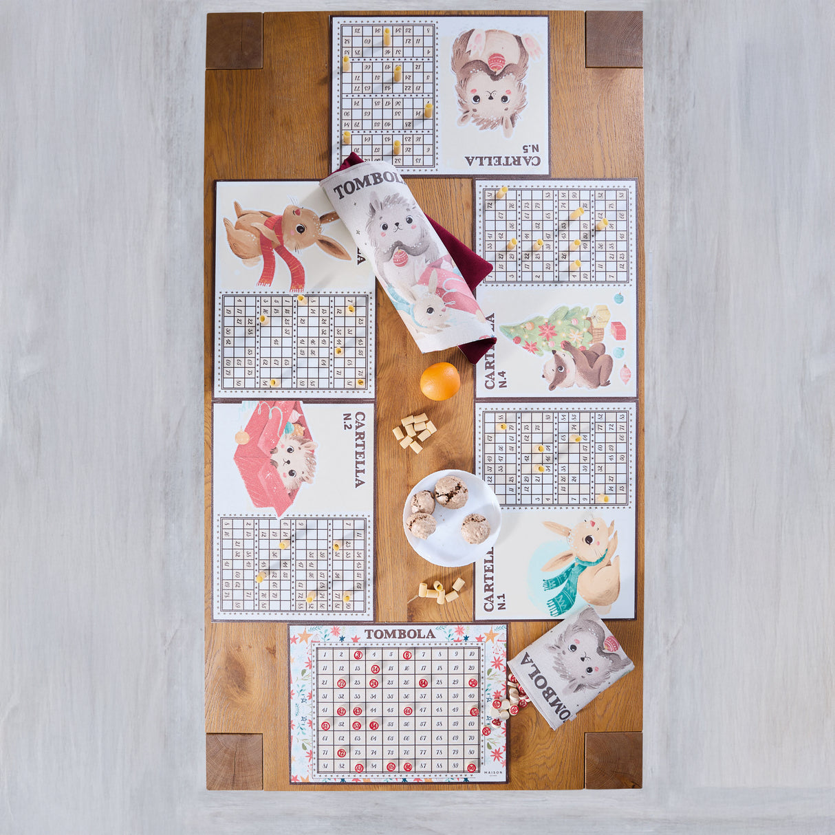 Set da 6 Americani Gioco Tombola in PVC - Tombola