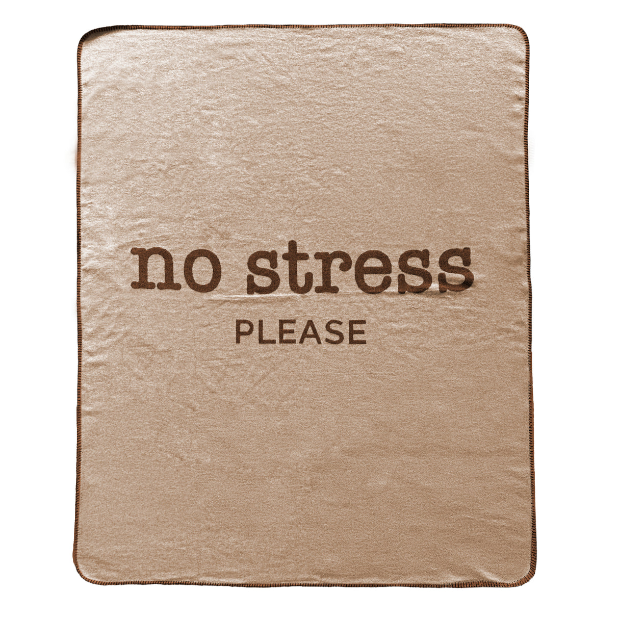 Plaid in Lana Cotta con Scritta - No Stress